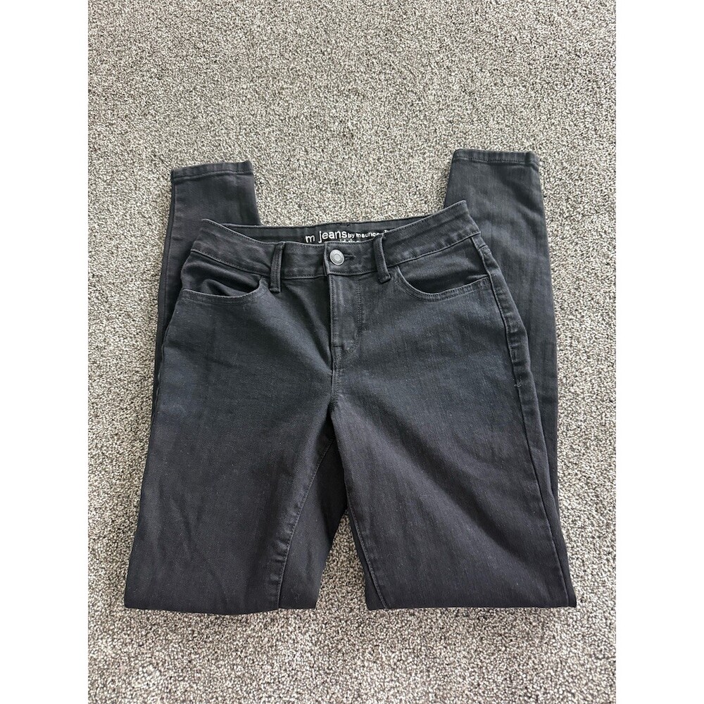 Maurices M Jeans Womens Size S Black Mid-Rise Skinny Stretch Denim Jeans
